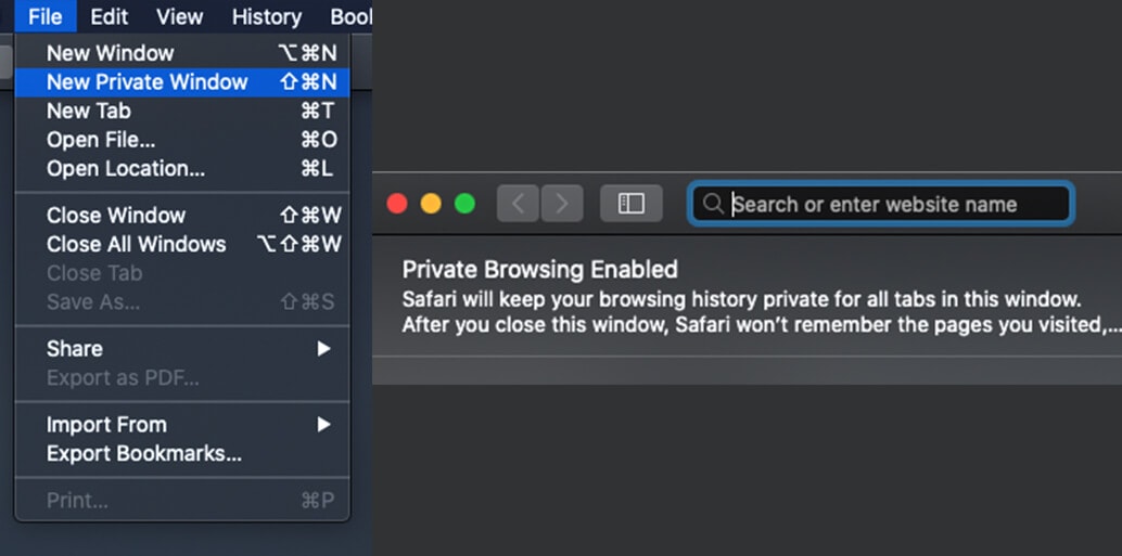 Safari - Private Browsing