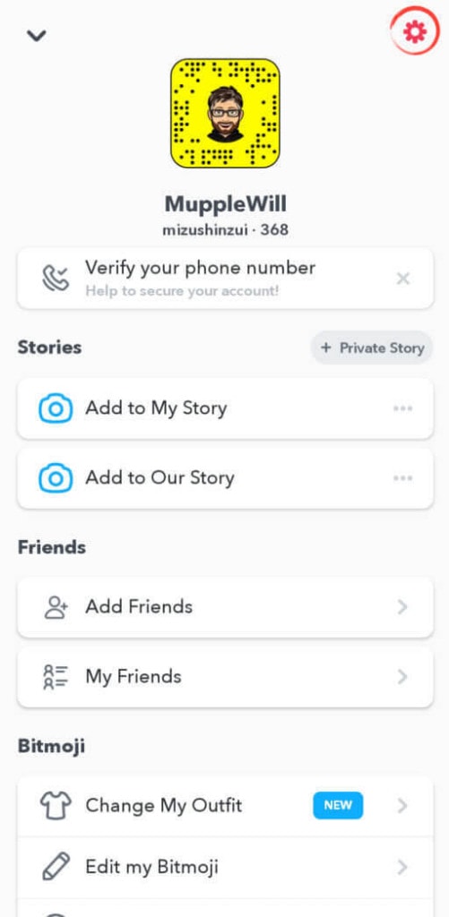 Snapchat - Password Step 1