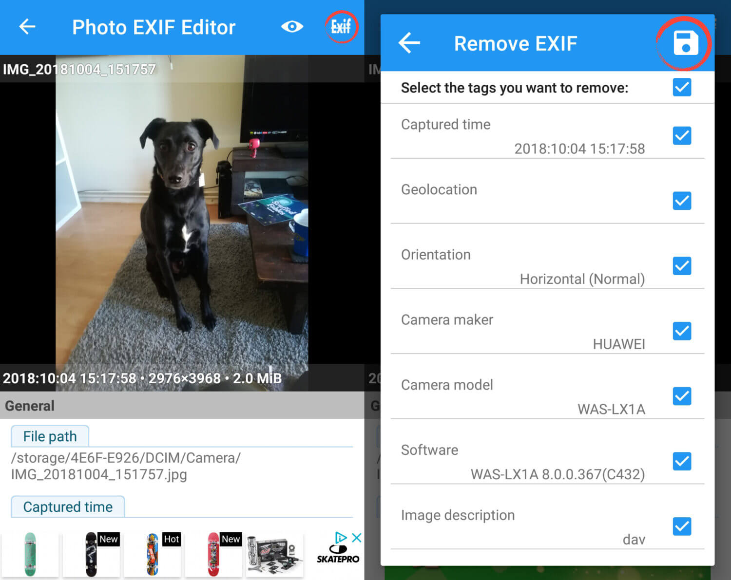 Android - Exif Editor