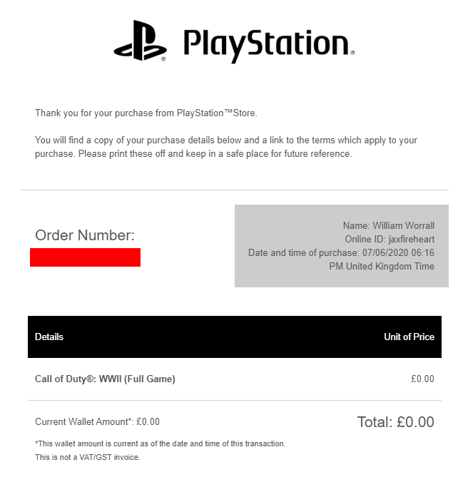 PlayStation Email
