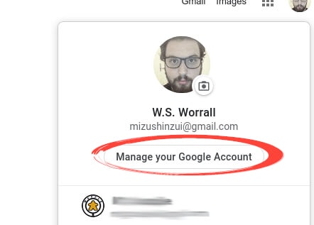 Google - Manage Account