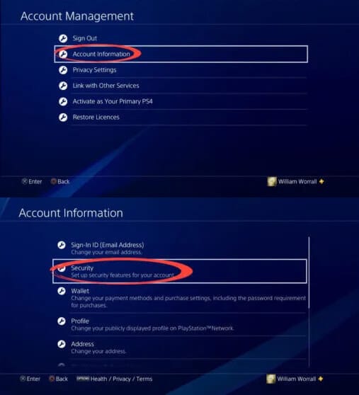 PlayStation Account - Password Step 2