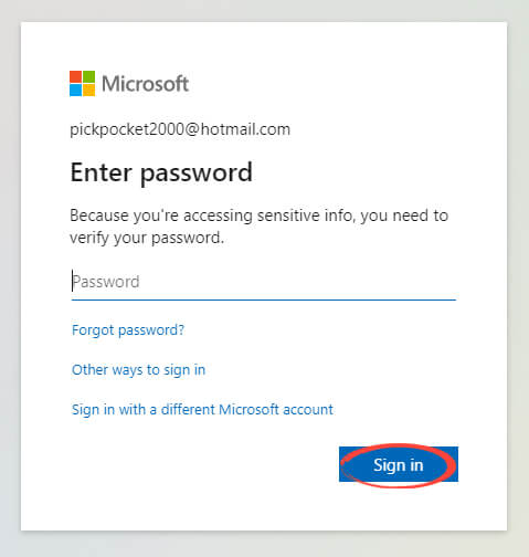 MS Password