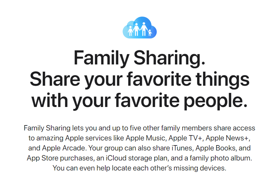 Apple Account - Family Sharing