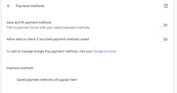 Children Spending - Google Chrome Payment Autofill