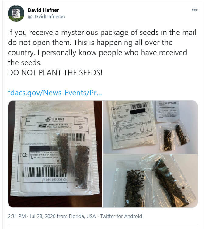 Amazon Brushing Scam - Seeds