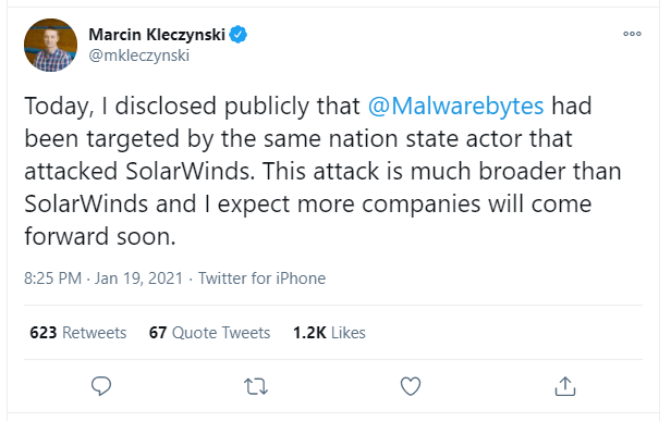 Malwarebytes - CEO Tweets