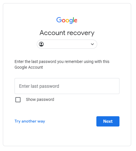 YouTube Recovery Tutorial Old Password Verification