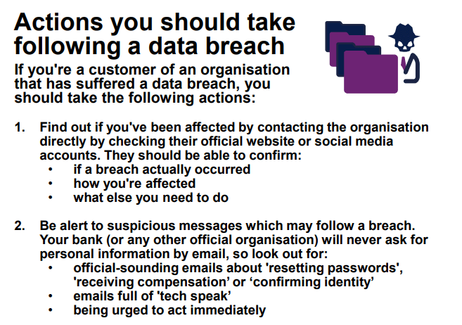Data Breach - Action You Can Take