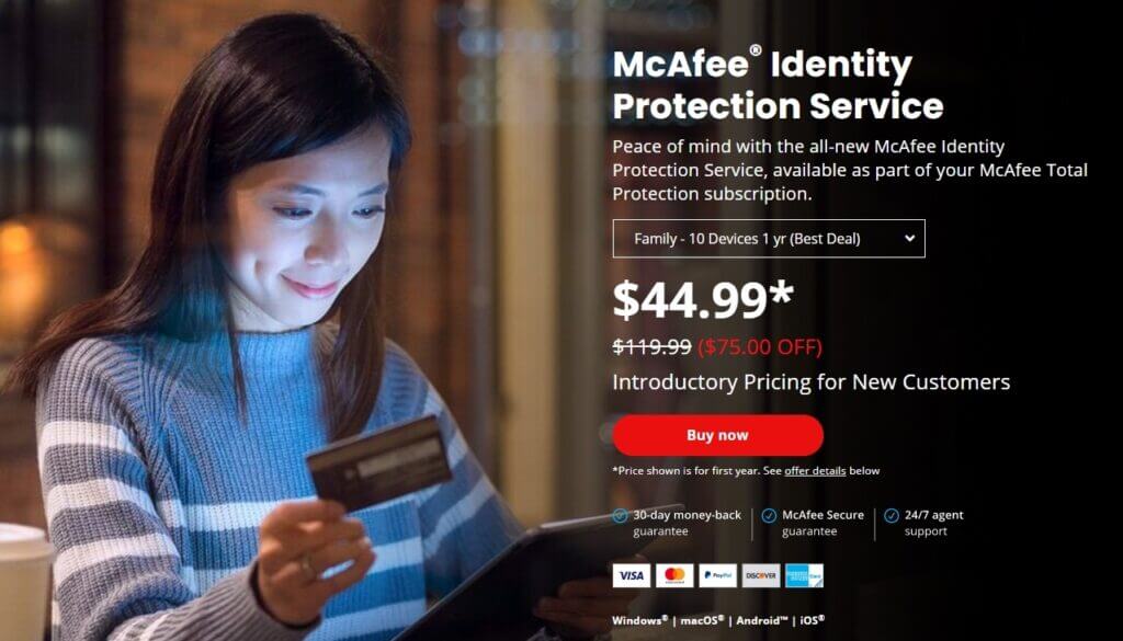 Macafee Identity Theft Protection
