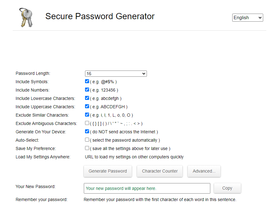 Future of Cybercrime - Password Generator